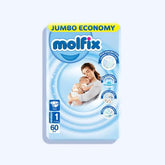 مولفيكس جامبو حديثي الولادة 60 حفاضة رقم 1 - Nabda Egypt